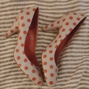 Jeffrey Campbell Gray Red Polka Dot Pin Up Girl Heels New? Sz 9